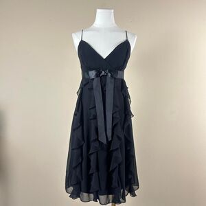 Scarlett Whimsigoth Dark Fairy Dress with Ruffles and Bow Detail